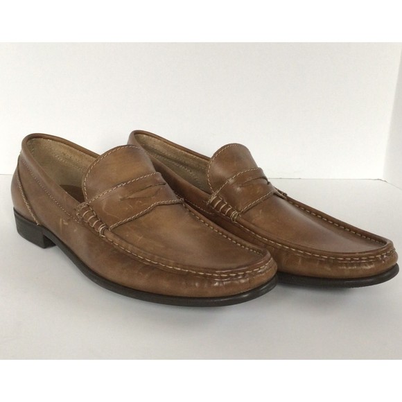 TO BOOT NEW YORK Soft Leather Penny Loafers, Medium Brown (Size 10 M) main image 4